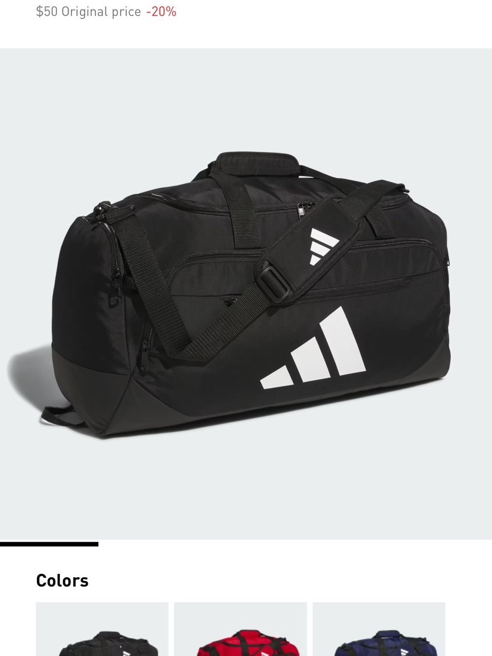 Adidas defender bag 5 medium duffel grey/beige New
